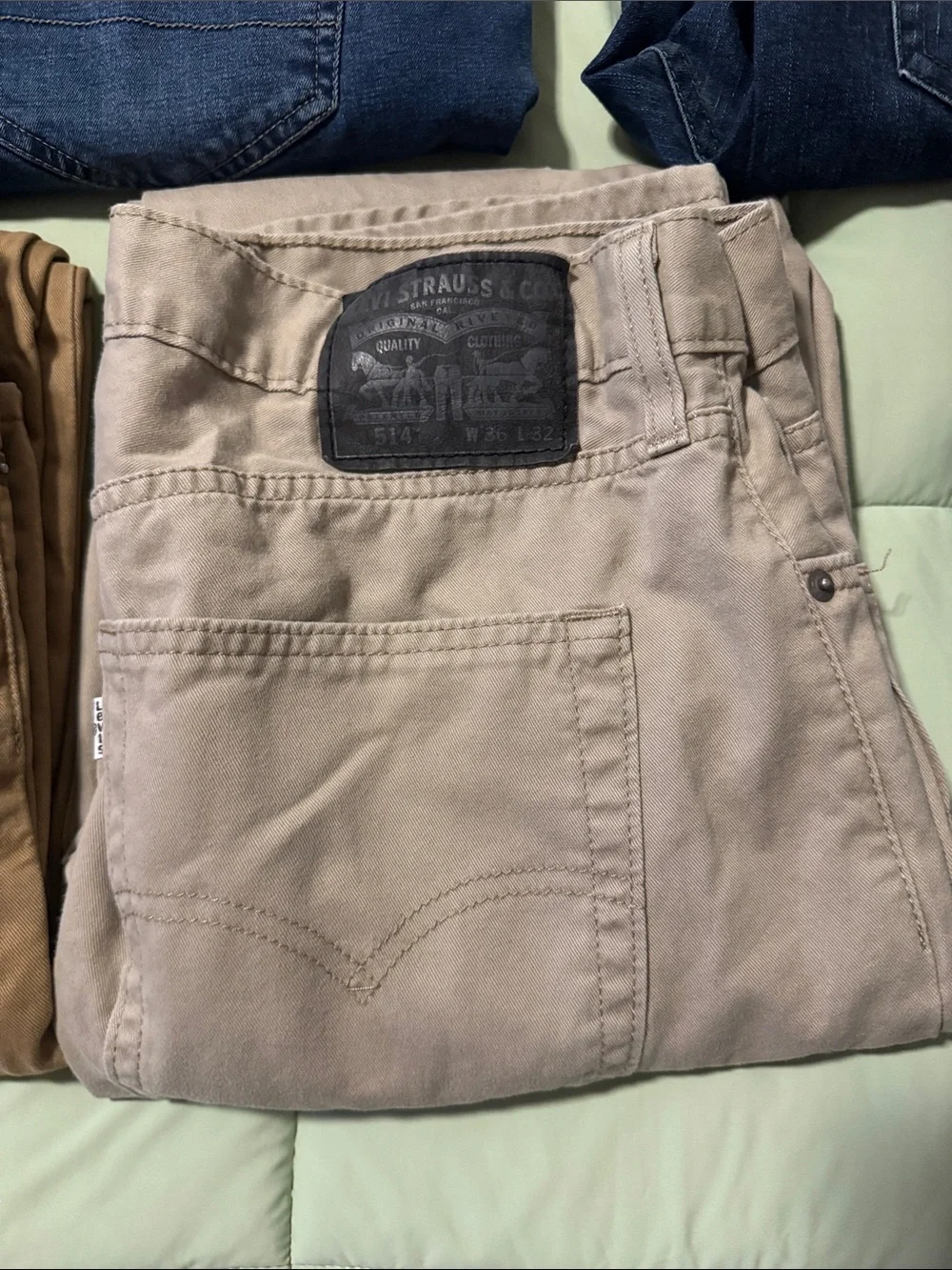 Levi's Men's Jeans Pack - Blue, Tan, Silver, Light Tan.